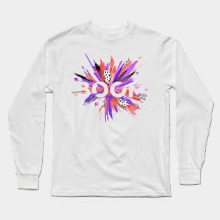 Boom typography art Long Sleeve T-Shirt